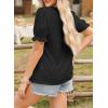 imageEVALESS Womens Fashion Tops Cute Puff Sleeve Blouses for Women Dressy Casual Spring Summer Clothes Outfits for 2025Black