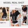 imageEVALESS Womens Fashion Tops Cute Puff Sleeve Blouses for Women Dressy Casual Spring Summer Clothes Outfits for 2025Black
