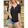 imageEVALESS Womens Fashion Tops Cute Puff Sleeve Blouses for Women Dressy Casual Spring Summer Clothes Outfits for 2025Black