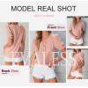imageEVALESS Womens Fashion Tops Cute Puff Sleeve Blouses for Women Dressy Casual Spring Summer Clothes Outfits for 2025Light Pink