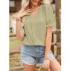 imageEVALESS Womens Fashion Tops Cute Puff Sleeve Blouses for Women Dressy Casual Spring Summer Clothes Outfits for 2025Meadow Mist Green