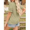 imageEVALESS Womens Fashion Tops Cute Puff Sleeve Blouses for Women Dressy Casual Spring Summer Clothes Outfits for 2025Meadow Mist Green