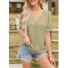 imageEVALESS Womens Fashion Tops Cute Puff Sleeve Blouses for Women Dressy Casual Spring Summer Clothes Outfits for 2025Meadow Mist Green