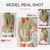 imageEVALESS Womens Fashion Tops Cute Puff Sleeve Blouses for Women Dressy Casual Spring Summer Clothes Outfits for 2025Meadow Mist Green
