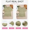imageEVALESS Womens Fashion Tops Cute Puff Sleeve Blouses for Women Dressy Casual Spring Summer Clothes Outfits for 2025Meadow Mist Green