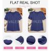 imageEVALESS Womens Fashion Tops Cute Puff Sleeve Blouses for Women Dressy Casual Spring Summer Clothes Outfits for 2025Navy Blue