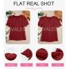 imageEVALESS Womens Fashion Tops Cute Puff Sleeve Blouses for Women Dressy Casual Spring Summer Clothes Outfits for 2025Red Dahlia