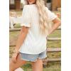 imageEVALESS Womens Fashion Tops Cute Puff Sleeve Blouses for Women Dressy Casual Spring Summer Clothes Outfits for 2025White