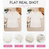 imageEVALESS Womens Fashion Tops Cute Puff Sleeve Blouses for Women Dressy Casual Spring Summer Clothes Outfits for 2025White