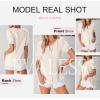 imageEVALESS Womens Fashion Tops Cute Puff Sleeve Blouses for Women Dressy Casual Spring Summer Clothes Outfits for 2025White
