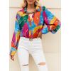 imageEVALESS Womens Tops Button Down Shirts Print Long Sleeve Blouses for Women Fashion 2025A B1 Multicolor