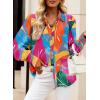 imageEVALESS Womens Tops Button Down Shirts Print Long Sleeve Blouses for Women Fashion 2025A B1 Multicolor