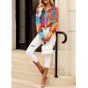 imageEVALESS Womens Tops Button Down Shirts Print Long Sleeve Blouses for Women Fashion 2025A B1 Multicolor