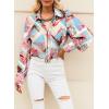 imageEVALESS Womens Tops Button Down Shirts Print Long Sleeve Blouses for Women Fashion 2025A B2 Multicolor