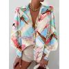 imageEVALESS Womens Tops Button Down Shirts Print Long Sleeve Blouses for Women Fashion 2025A B2 Multicolor