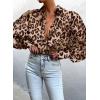 imageEVALESS Womens Tops Button Down Shirts Print Long Sleeve Blouses for Women Fashion 2025B Leopard