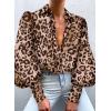 imageEVALESS Womens Tops Button Down Shirts Print Long Sleeve Blouses for Women Fashion 2025B Leopard