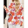 imageEVALESS Womens Tops Button Down Shirts Print Long Sleeve Blouses for Women Fashion 2025B Red