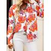 imageEVALESS Womens Tops Button Down Shirts Print Long Sleeve Blouses for Women Fashion 2025B Red