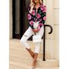 imageEVALESS Womens Tops Button Down Shirts Print Long Sleeve Blouses for Women Fashion 2025C Black