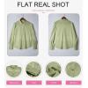 imageEVALESS Womens Tops Button Down Shirts Print Long Sleeve Blouses for Women Fashion 2025C Green