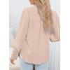 imageEVALESS Womens Tops Button Down Shirts Print Long Sleeve Blouses for Women Fashion 2025C Pink