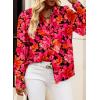 imageEVALESS Womens Tops Button Down Shirts Print Long Sleeve Blouses for Women Fashion 2025C Red