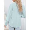 imageEVALESS Womens Tops Button Down Shirts Print Long Sleeve Blouses for Women Fashion 2025C Sky Blue
