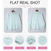 imageEVALESS Womens Tops Button Down Shirts Print Long Sleeve Blouses for Women Fashion 2025C Sky Blue