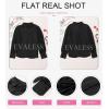 imageEVALESS Womens Tops Button Down Shirts Print Long Sleeve Blouses for Women Fashion 2025D Black