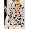 imageEVALESS Womens Tops Button Down Shirts Print Long Sleeve Blouses for Women Fashion 2025Floral Black