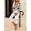 imageEVALESS Womens Tops Button Down Shirts Print Long Sleeve Blouses for Women Fashion 2025Floral Black