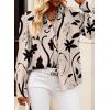 imageEVALESS Womens Tops Button Down Shirts Print Long Sleeve Blouses for Women Fashion 2025Floral Black