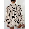 imageEVALESS Womens Tops Button Down Shirts Print Long Sleeve Blouses for Women Fashion 2025Floral Black