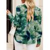 imageEVALESS Womens Tops Button Down Shirts Print Long Sleeve Blouses for Women Fashion 2025Floral Green