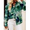 imageEVALESS Womens Tops Button Down Shirts Print Long Sleeve Blouses for Women Fashion 2025Floral Green