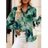 imageEVALESS Womens Tops Button Down Shirts Print Long Sleeve Blouses for Women Fashion 2025Floral Green