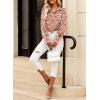 imageEVALESS Womens Tops Button Down Shirts Print Long Sleeve Blouses for Women Fashion 2025Floral Orange