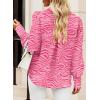 imageEVALESS Womens Tops Button Down Shirts Print Long Sleeve Blouses for Women Fashion 2025Pink