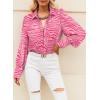 imageEVALESS Womens Tops Button Down Shirts Print Long Sleeve Blouses for Women Fashion 2025Pink