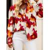 imageEVALESS Womens Tops Button Down Shirts Print Long Sleeve Blouses for Women Fashion 2025Red