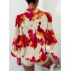 imageEVALESS Womens Tops Button Down Shirts Print Long Sleeve Blouses for Women Fashion 2025Red