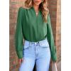 imageEVALESS Womens Tops Trendy 2025 Long Sleeve Shirts Blouses Dressy Casual Spring Summer Business OutfitsB Green