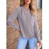 imageEVALESS Womens Tops Trendy 2025 Long Sleeve Shirts Blouses Dressy Casual Spring Summer Business OutfitsB Grey
