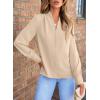 imageEVALESS Womens Tops Trendy 2025 Long Sleeve Shirts Blouses Dressy Casual Spring Summer Business OutfitsB Khaki