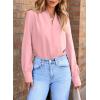 imageEVALESS Womens Tops Trendy 2025 Long Sleeve Shirts Blouses Dressy Casual Spring Summer Business OutfitsB Pink
