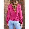 imageEVALESS Womens Tops Trendy 2025 Long Sleeve Shirts Blouses Dressy Casual Spring Summer Business OutfitsB Rose