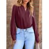 imageEVALESS Womens Tops Trendy 2025 Long Sleeve Shirts Blouses Dressy Casual Spring Summer Business OutfitsD Red