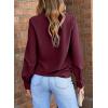 imageEVALESS Womens Tops Trendy 2025 Long Sleeve Shirts Blouses Dressy Casual Spring Summer Business OutfitsD Red