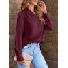 imageEVALESS Womens Tops Trendy 2025 Long Sleeve Shirts Blouses Dressy Casual Spring Summer Business OutfitsD Red
